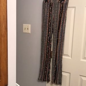 Patterned Flare Pants